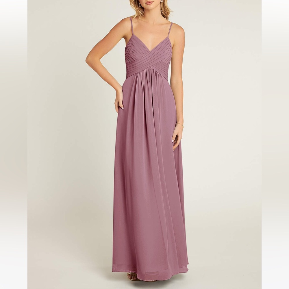 Azazie Shannon Vintage Mauve bridesmaid dress size A8